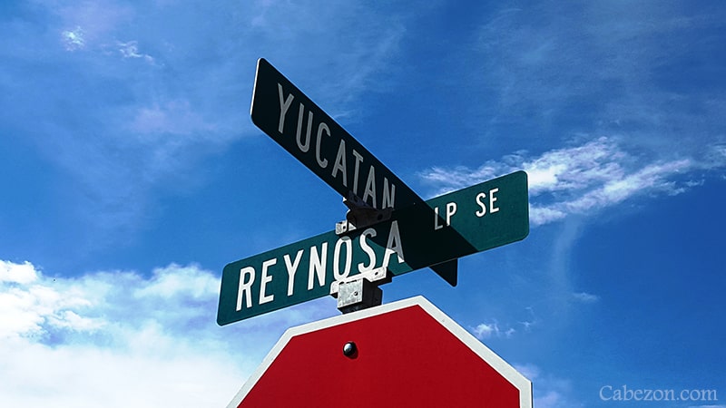 Yucatan street sign